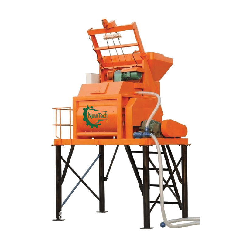 Twin-shaft mixer installation