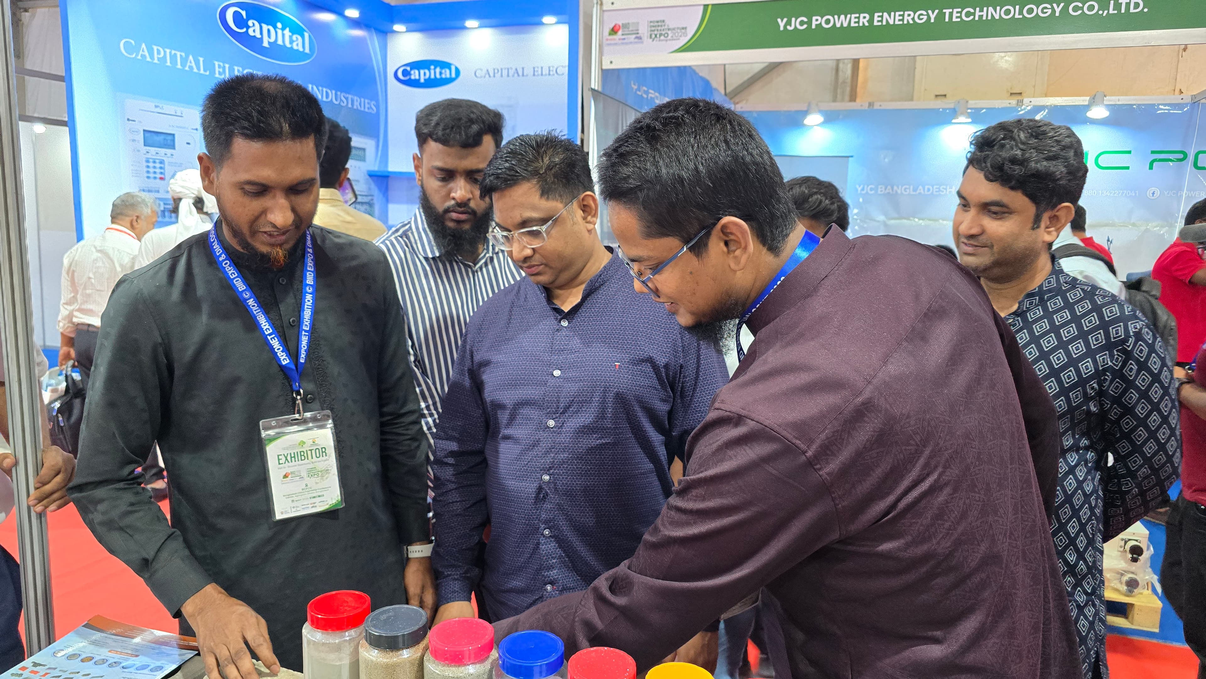 NewTech Engineering display highlighting concrete block production technology