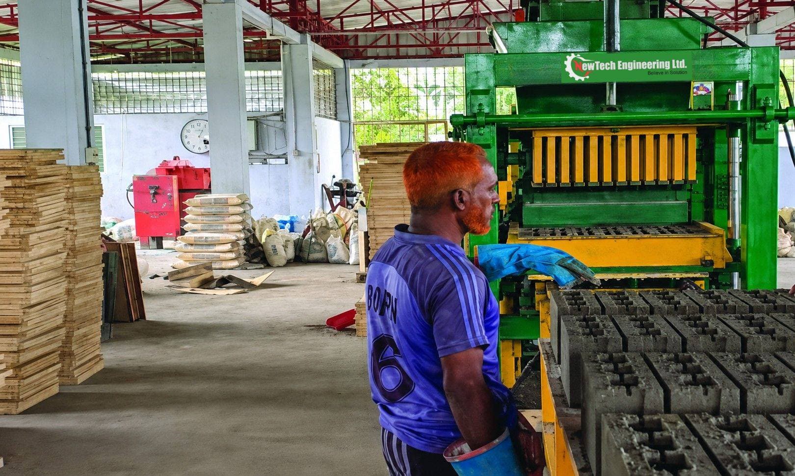 QT4-25 Semi Automatic Block Production Line— Nawjor, Gazipur